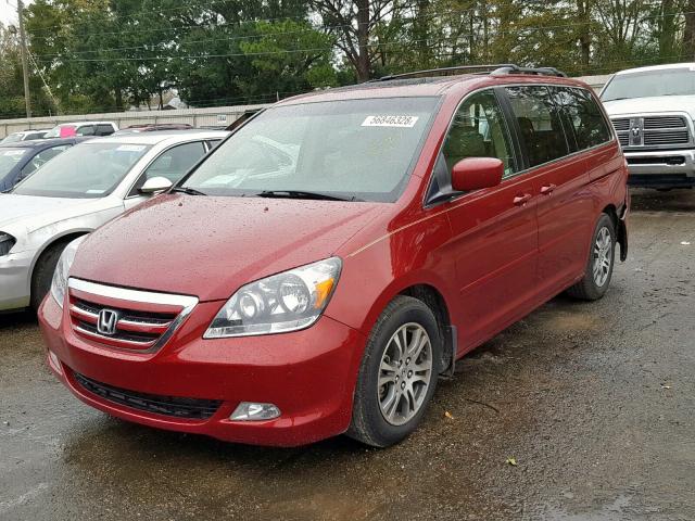 5FNRL38806B124886 - 2006 HONDA ODYSSEY TO RED photo 2