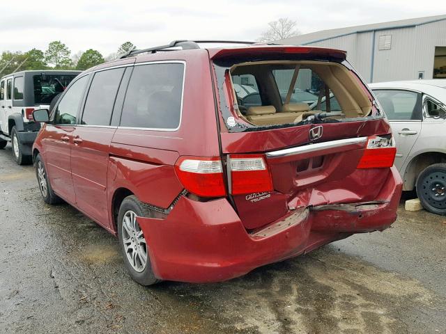 5FNRL38806B124886 - 2006 HONDA ODYSSEY TO RED photo 3