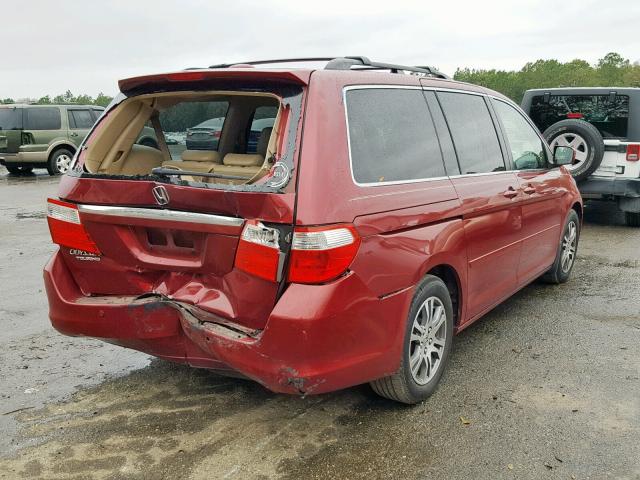 5FNRL38806B124886 - 2006 HONDA ODYSSEY TO RED photo 4