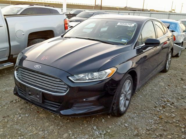 3FA6P0G78ER157037 - 2014 FORD FUSION S BLACK photo 2