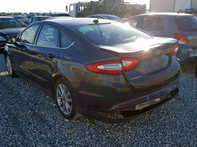 3FA6P0G78ER157037 - 2014 FORD FUSION S BLACK photo 3