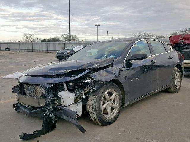 1G1ZB5ST2HF290782 - 2017 CHEVROLET MALIBU LS BLACK photo 2