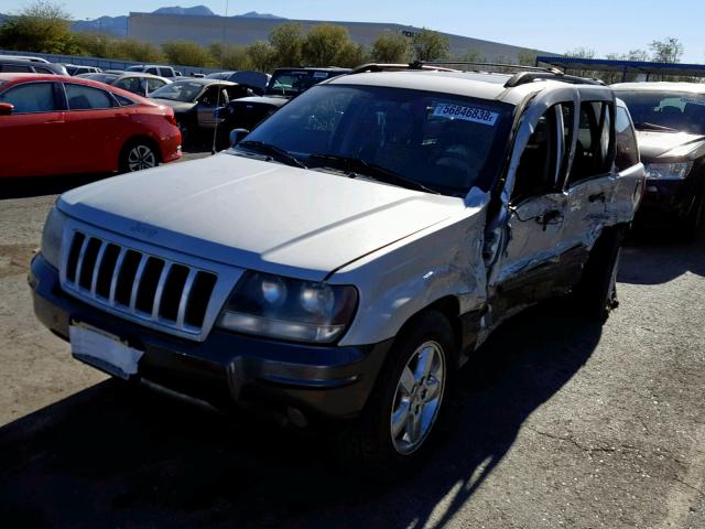 1J4GX48J24C283076 - 2004 JEEP GRAND CHER SILVER photo 2