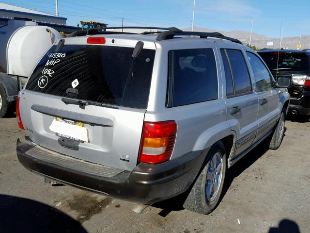 1J4GX48J24C283076 - 2004 JEEP GRAND CHER SILVER photo 4