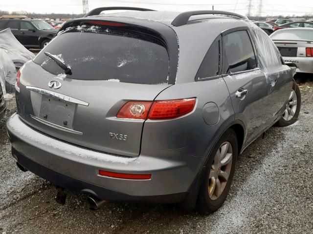 JNRAS08W84X214223 - 2004 INFINITI FX35 GRAY photo 4