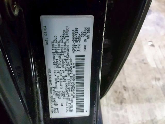 JTLKT334650172030 - 2005 TOYOTA SCION XB Көк фото 10