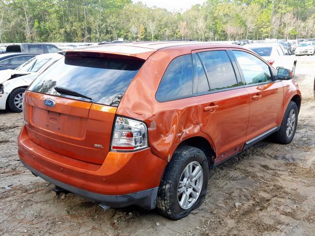 2FMDK39C57BA64923 - 2007 FORD EDGE SEL P ORANGE photo 4