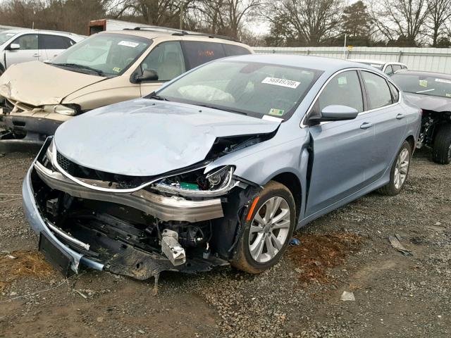 1C3CCCAB3FN675217 - 2015 CHRYSLER 200 LIMITE BLUE photo 2