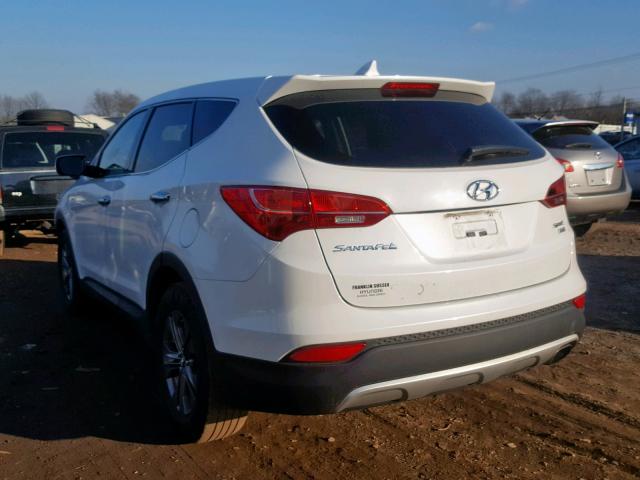 5XYZTDLB9EG210410 - 2014 HYUNDAI SANTA FE S WHITE photo 3