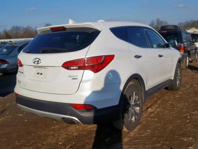 5XYZTDLB9EG210410 - 2014 HYUNDAI SANTA FE S WHITE photo 4