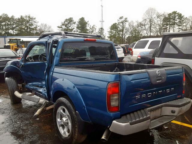 1N6MD27T71C380548 - 2001 NISSAN FRONTIER C BLUE photo 3