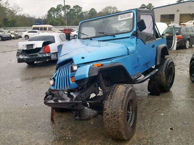 2J4FY19E0LJ552737 - 1990 JEEP WRANGLER / BLUE photo 2