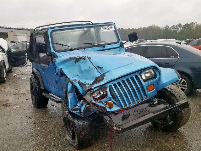 2J4FY19E0LJ552737 - 1990 JEEP WRANGLER / BLUE photo 9