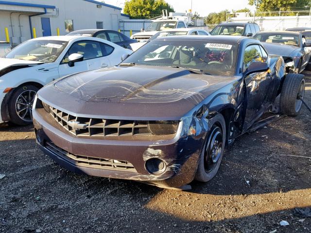 2G1FE1E32D9148529 - 2013 CHEVROLET CAMARO LS BLUE photo 2