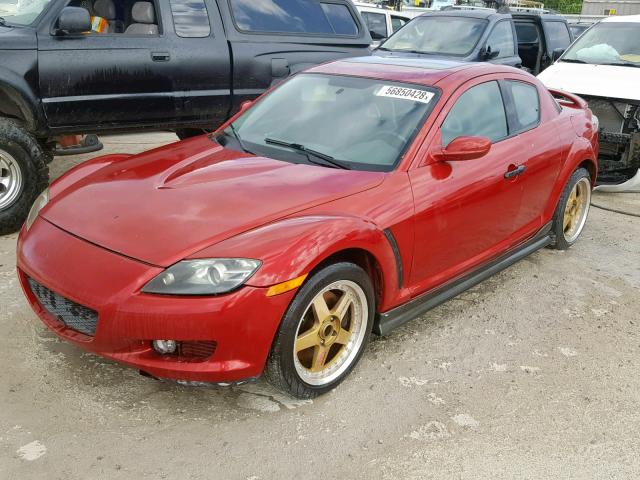 JM1FE173640124345 - 2004 MAZDA RX8 RED photo 2