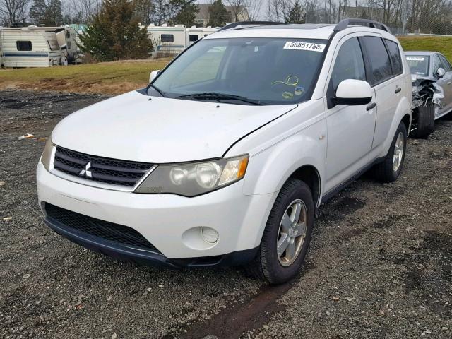 JA4MT31X37Z007644 - 2007 MITSUBISHI OUTLANDER WHITE photo 2