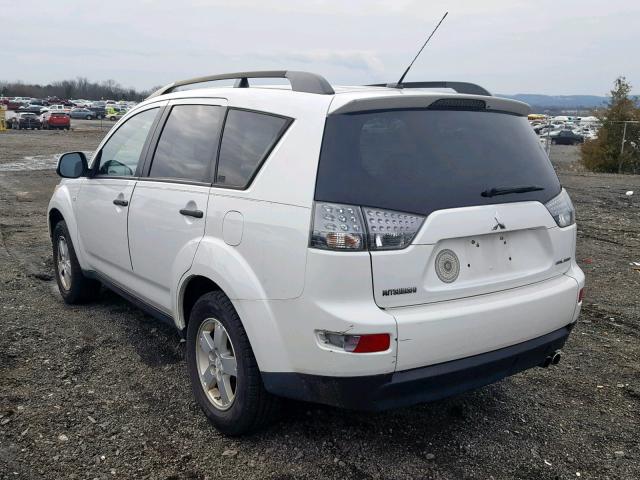 JA4MT31X37Z007644 - 2007 MITSUBISHI OUTLANDER WHITE photo 3