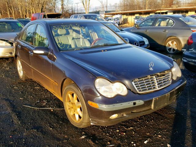 WDBRF61J72F275671 - 2002 MERCEDES-BENZ C 240 BLUE photo 1