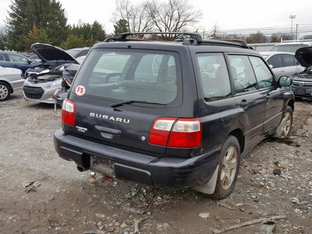 JF1SF65692H732502 - 2002 SUBARU FORESTER S BLACK photo 4