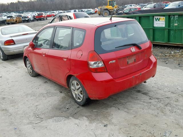 JHMGD38497S007554 - 2007 HONDA FIT RED photo 3