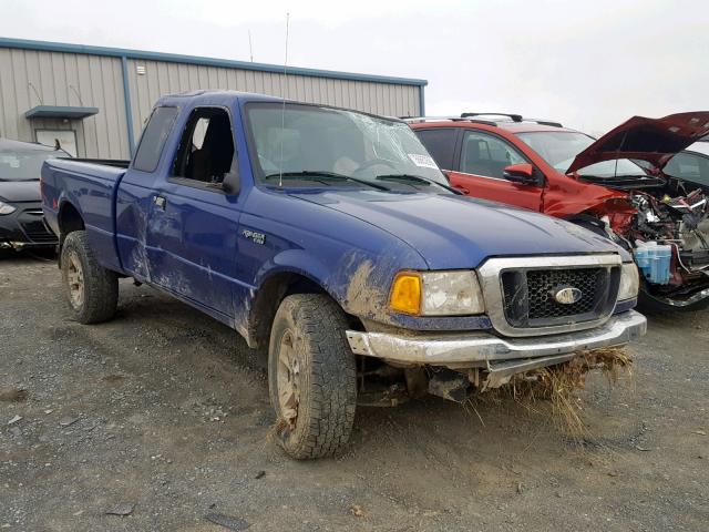 1FTYR15E24PB54676 - 2004 FORD RANGER SUP BLUE photo 1