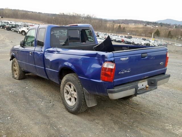 1FTYR15E24PB54676 - 2004 FORD RANGER SUP BLUE photo 3