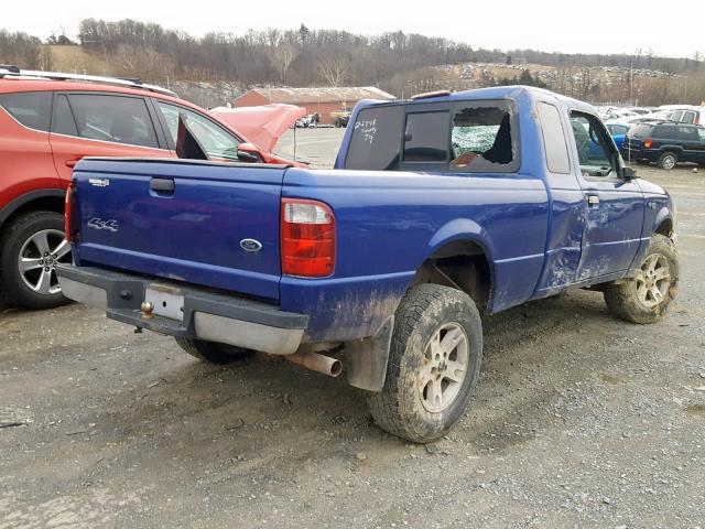 1FTYR15E24PB54676 - 2004 FORD RANGER SUP BLUE photo 4