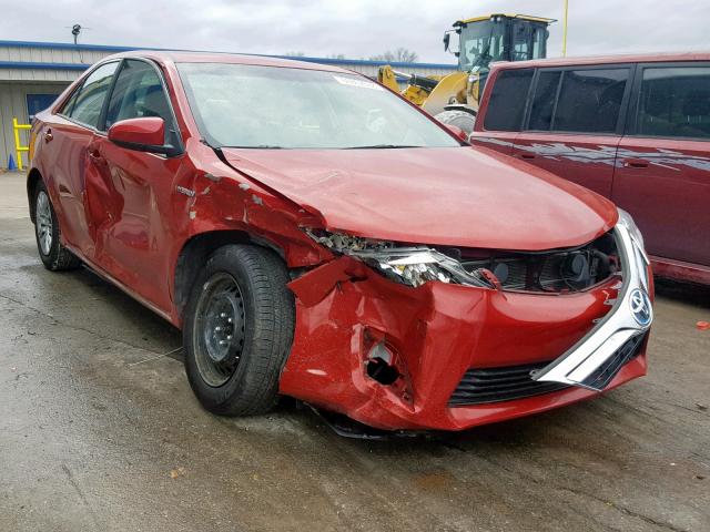 4T1BD1FK5EU109299 - 2014 TOYOTA CAMRY HYBR RED photo 1