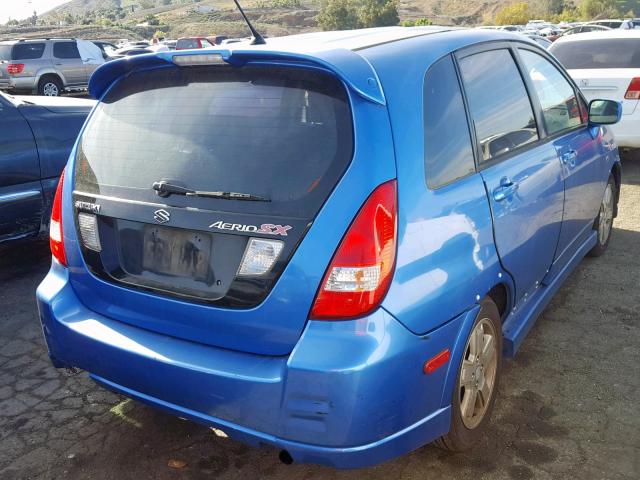 JS2RC41H435211192 - 2003 SUZUKI AERIO SX BLUE photo 4