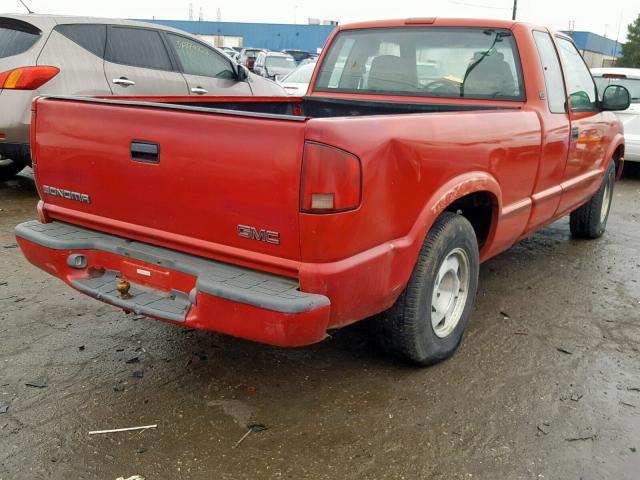 1GTCS1949W8519108 - 1998 GMC SONOMA RED photo 4