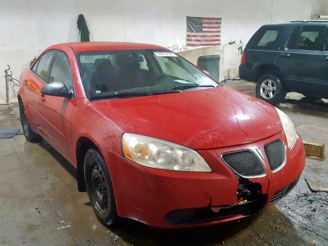 1G2ZF55B764269860 - 2006 PONTIAC G6 SE RED photo 1