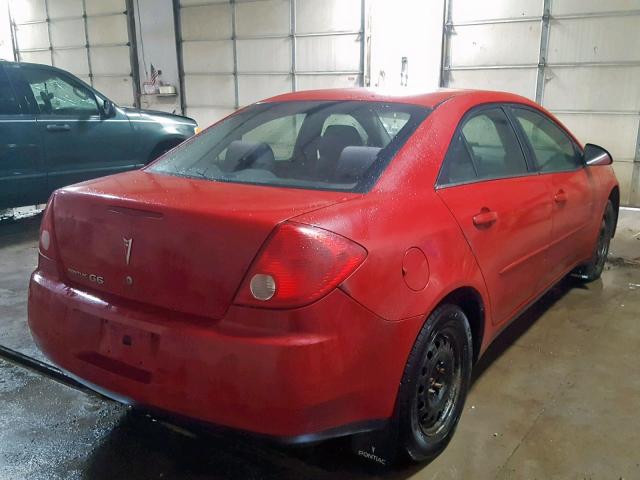 1G2ZF55B764269860 - 2006 PONTIAC G6 SE RED photo 4