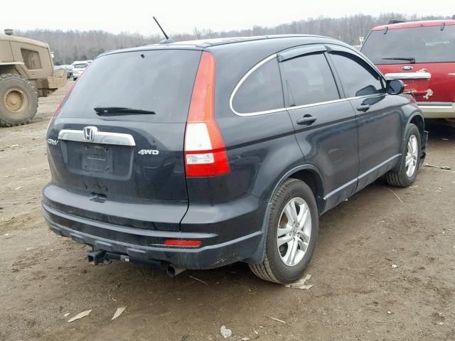 JHLRE4H78AC002194 - 2010 HONDA CR-V EXL BLACK photo 4