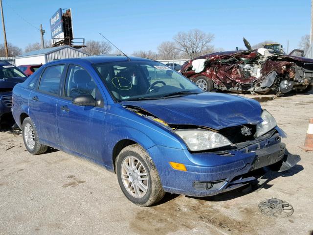 1FAFP34N65W214904 - 2005 FORD FOCUS ZX4 BLUE photo 1