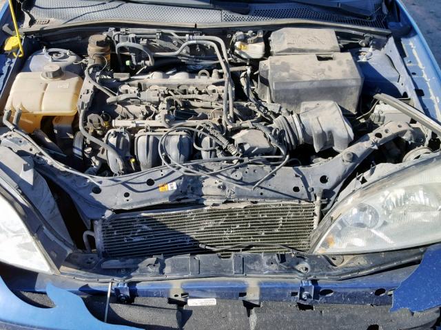 1FAFP34N65W214904 - 2005 FORD FOCUS ZX4 BLUE photo 7