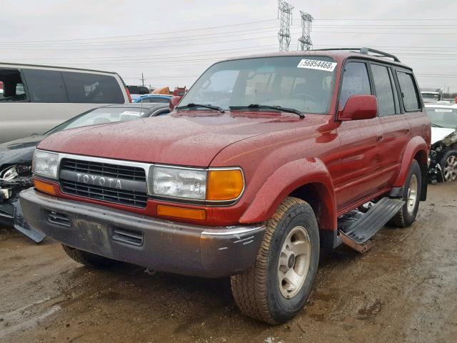 JT3DJ81WXP0028015 - 1993 TOYOTA LAND CRUIS RED photo 2