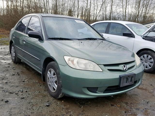 2HGES163X4H633423 - 2004 HONDA CIVIC DX V GREEN photo 1