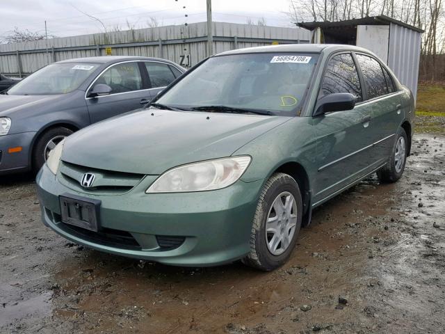 2HGES163X4H633423 - 2004 HONDA CIVIC DX V GREEN photo 2