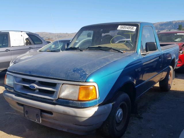 1FTCR10A9TPB43090 - 1996 FORD RANGER GREEN photo 2