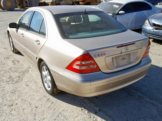 WDBRF61J01F055397 - 2001 MERCEDES-BENZ C 240 TAN photo 3