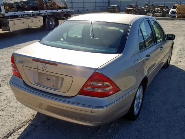 WDBRF61J01F055397 - 2001 MERCEDES-BENZ C 240 TAN photo 4