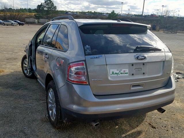 2FMDK38CX8BB11723 - 2008 FORD EDGE SEL SILVER photo 3