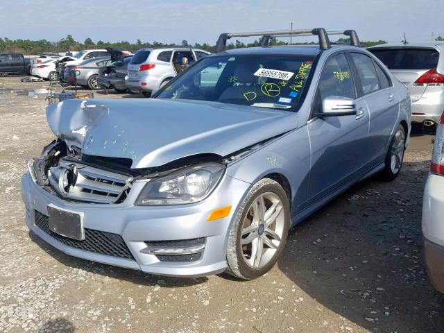 WDDGF4HB3DA878604 - 2013 MERCEDES-BENZ C 250 BLUE photo 2