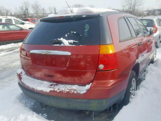 2A8GM48L97R365570 - 2007 CHRYSLER PACIFICA RED photo 4