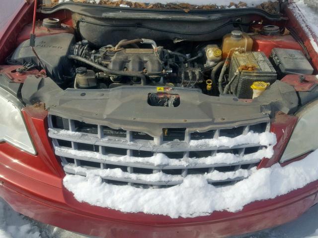 2A8GM48L97R365570 - 2007 CHRYSLER PACIFICA RED photo 7