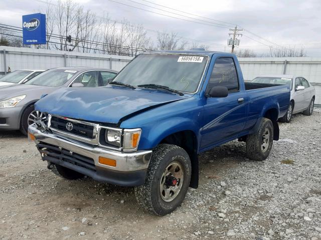 4TARN01P8SZ315630 - 1995 TOYOTA PICKUP 1/2 BLUE photo 2