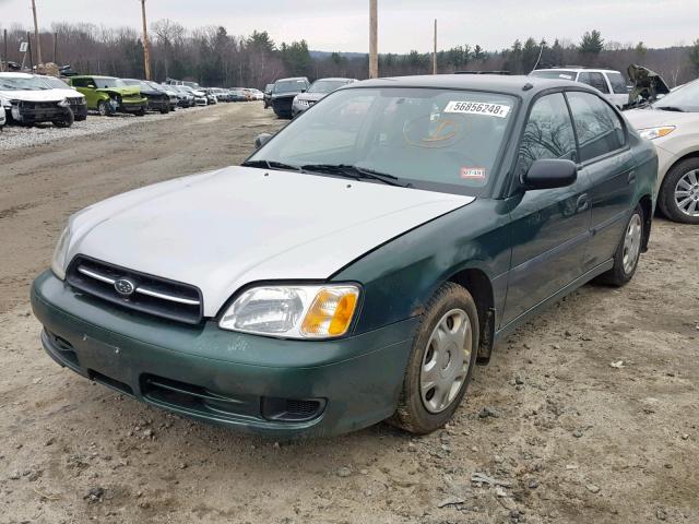 4S3BE635X17213843 - 2001 SUBARU LEGACY L GREEN photo 2