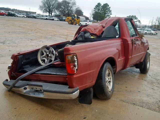 4F4YR12U21TM01443 - 2001 MAZDA B3000 RED photo 4