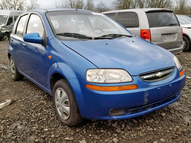 KL1TD62694B160742 - 2004 CHEVROLET AVEO BLUE photo 1