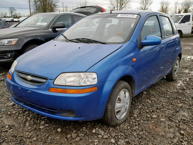 KL1TD62694B160742 - 2004 CHEVROLET AVEO BLUE photo 2